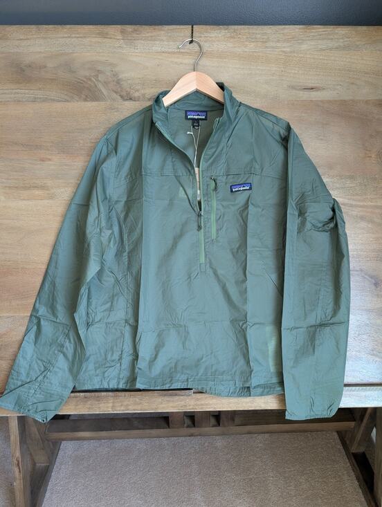 Patagonia Tops - Patagonia Houdini Stash 1/2 Zip Pullover Womens L Terrain Green Long Sleeve NWT